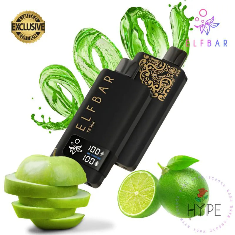 Elfbar TE 30000 PUFF GRAPE GREEN LEMON ICE